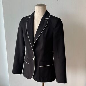 Vintage Newport  Black Blazer with White Trim size small